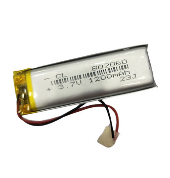 باتری لیتیوم پلیمر 3.7 ولت 1200 میلی آمپر 802060