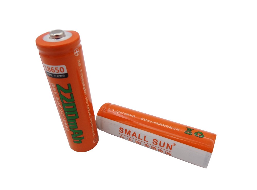 باتری 18650 نوک دار قابل شارژ  2200Mah برند SMALL SUN