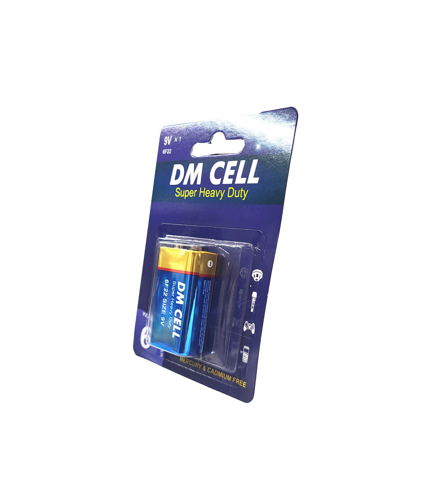 باتری کتابی 9 ولت سوپر هوی دیوتی مدل 6F22 برند DM CELL